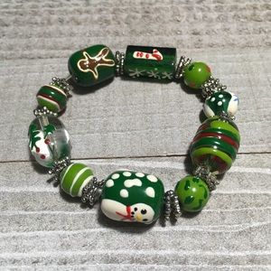 Two’s Company Christmas Elastic Bracelet